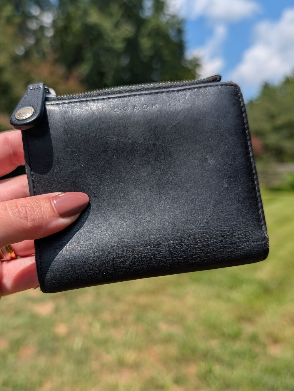 Vintage Coach Mens Wallet Bi fold clasp